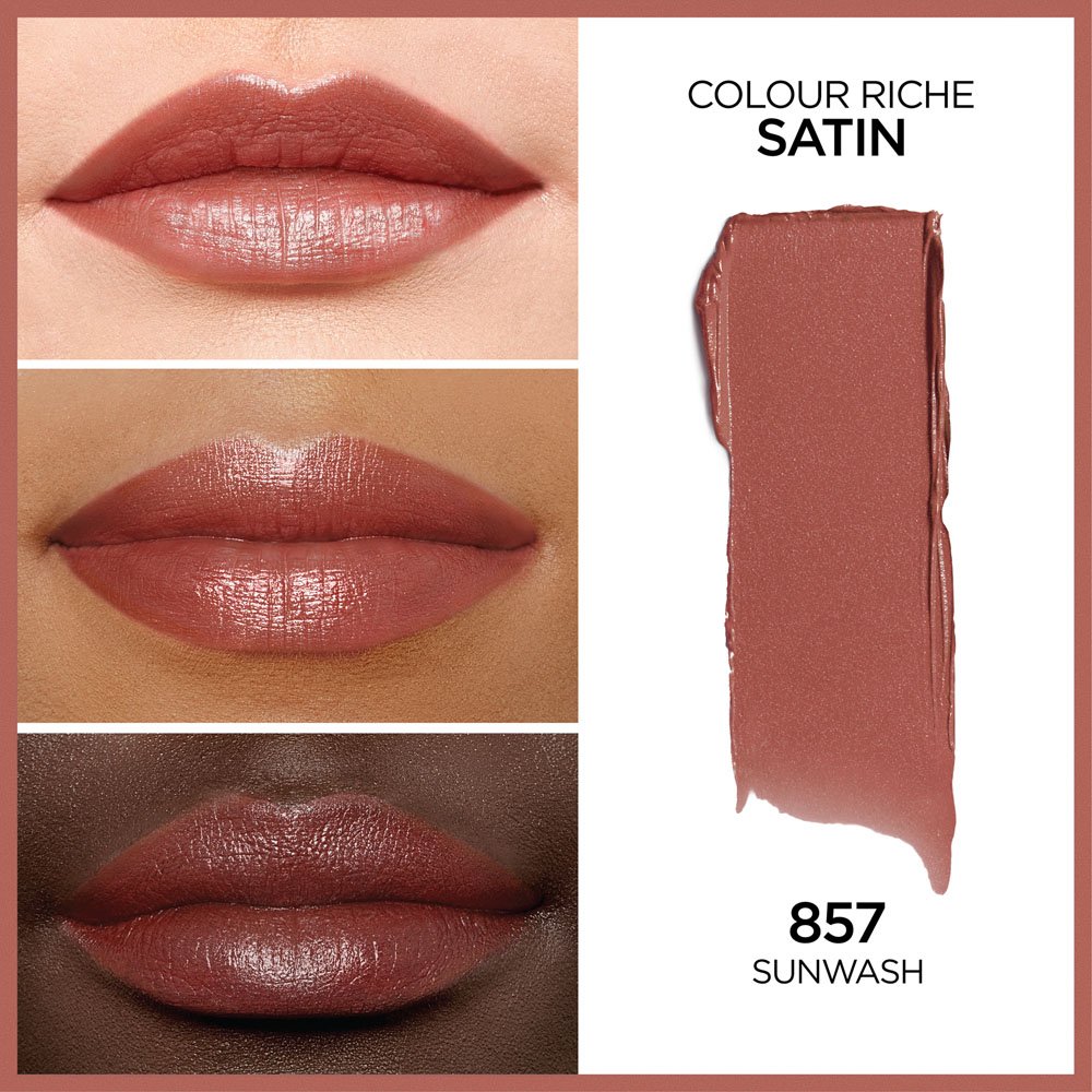 Loreal Cosmetics Lip Colour Riche Satin Lipstick 857 Sunwash 071249046012 AV77
